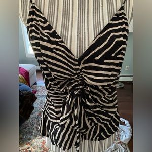H&M spaghetti strap camisole with cinch waist.